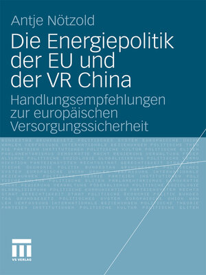 cover image of Die Energiepolitik der EU und der VR China